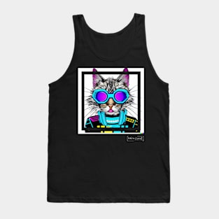 cat ciber punk Tank Top